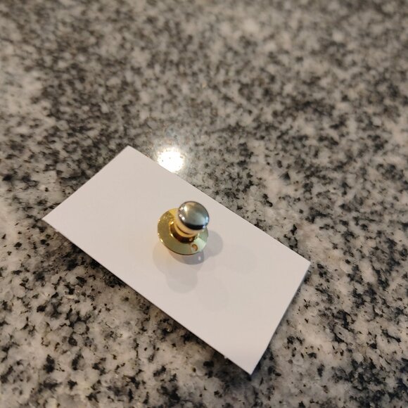 Burberrys Tie Tack - Gold Plated, Red enamel with Burberry Logo - Picture 15 of 16